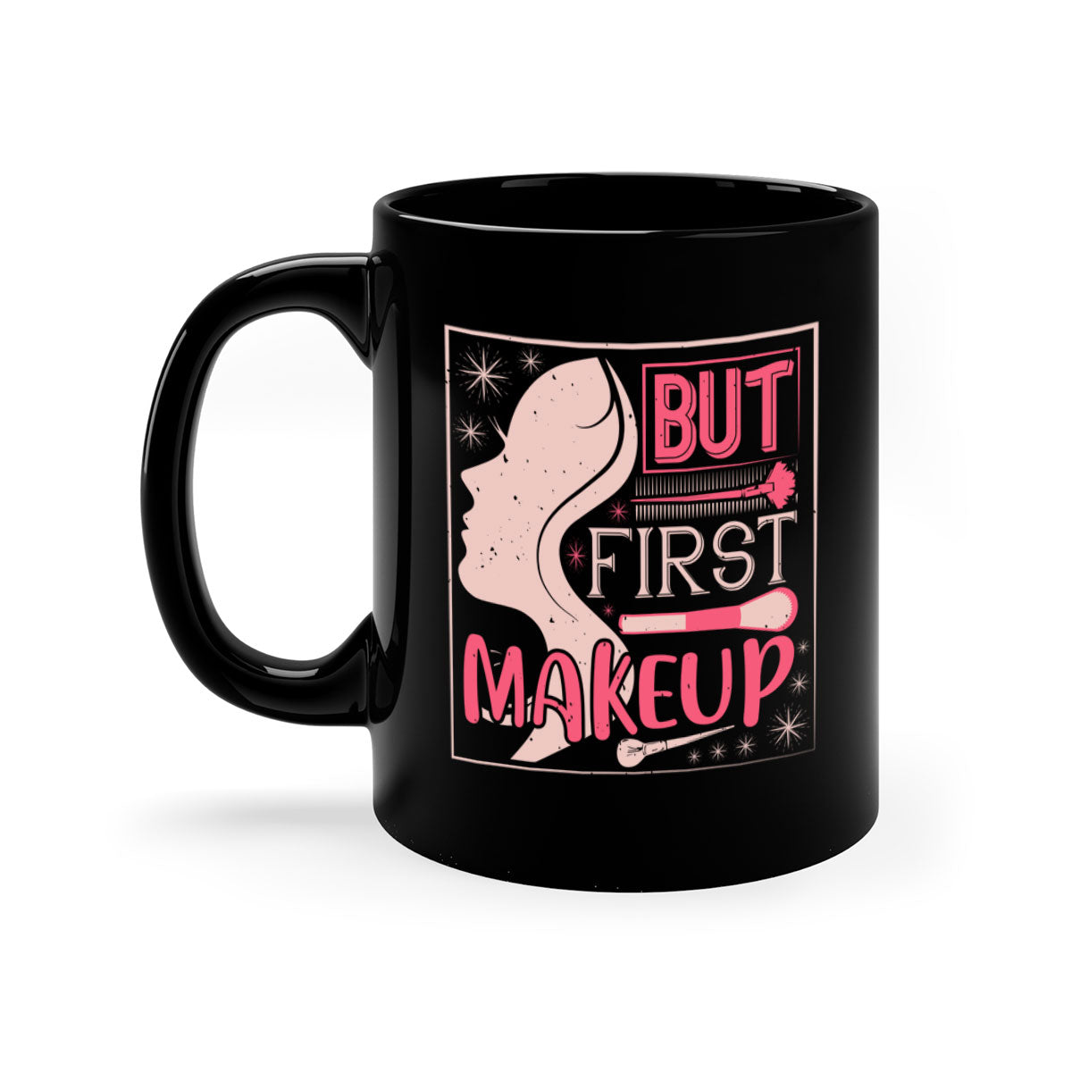 But first makeup Style 260# Mug featuring a two-tone design with a colored handle and glossy finish, available in multiple colors.