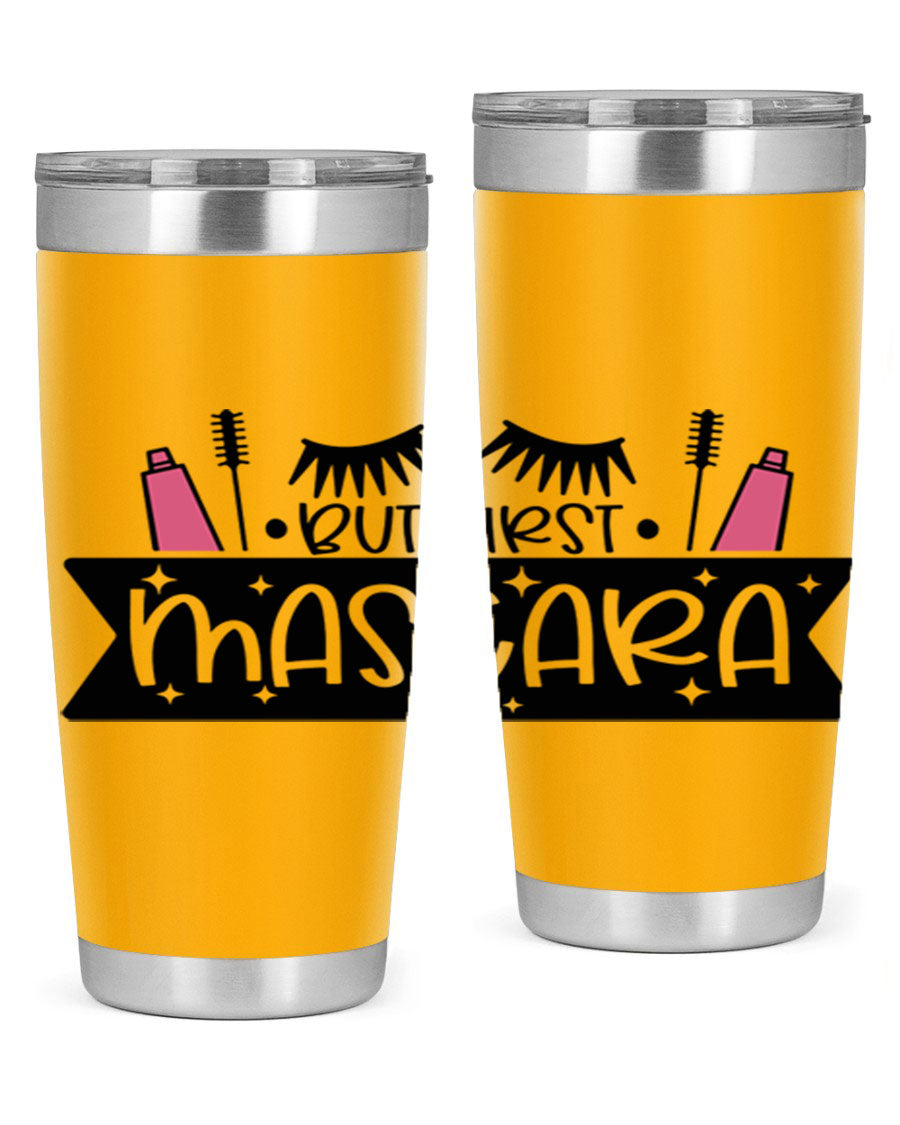 But First Mascara Style 114# tumbler in stainless steel with a stylish design, perfect for hot and cold beverages.