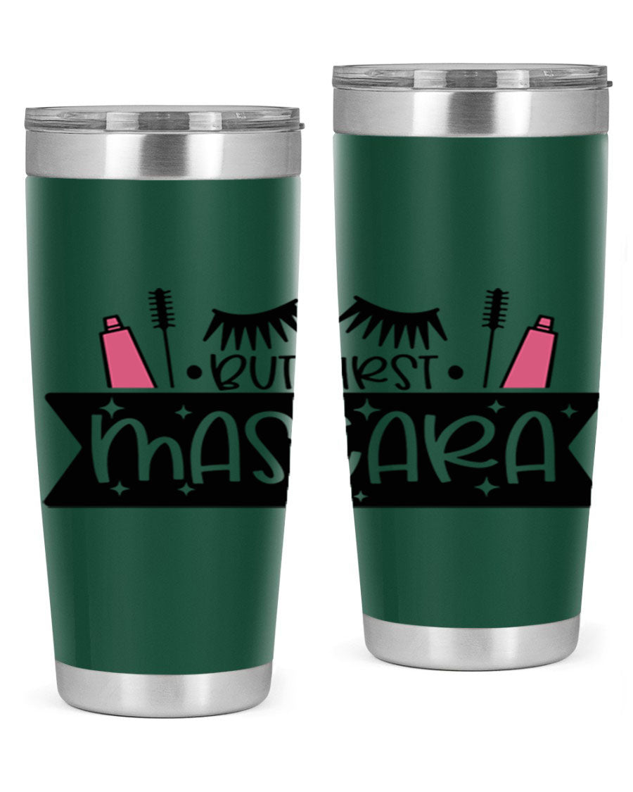 But First Mascara Style 114# tumbler in stainless steel with a stylish design, perfect for hot and cold beverages.