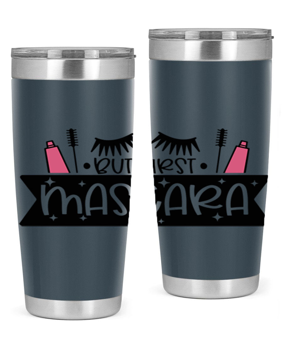 But First Mascara Style 114# tumbler in stainless steel with a stylish design, perfect for hot and cold beverages.