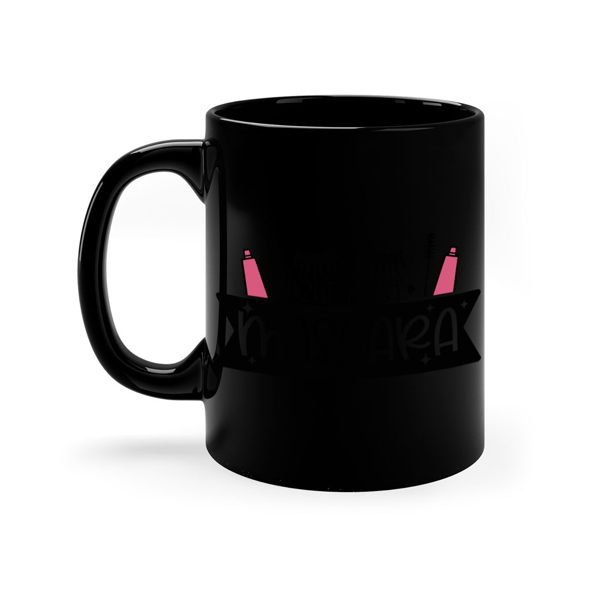 But First Mascara Style 114# two-tone coffee mug with colored handle and glossy finish.