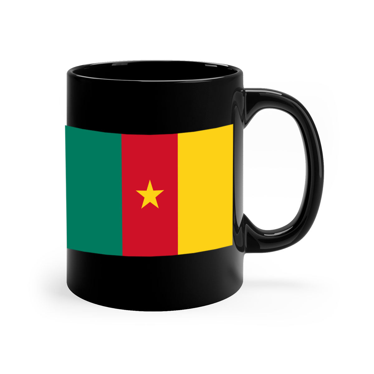 Cameroon 167# Mug featuring a glossy finish with a colored handle and interior, available in multiple colors.