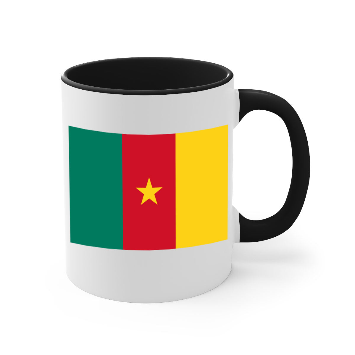 Cameroon 167# Mug featuring a glossy finish with a colored handle and interior, available in multiple colors.