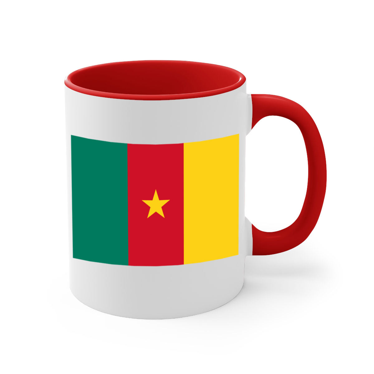 Cameroon 167# Mug featuring a glossy finish with a colored handle and interior, available in multiple colors.