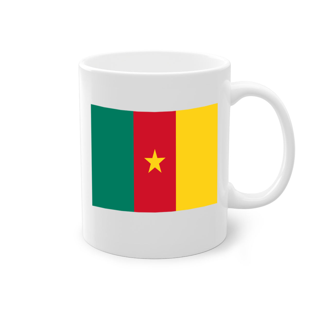 Cameroon 167# Mug featuring a glossy finish with a colored handle and interior, available in multiple colors.