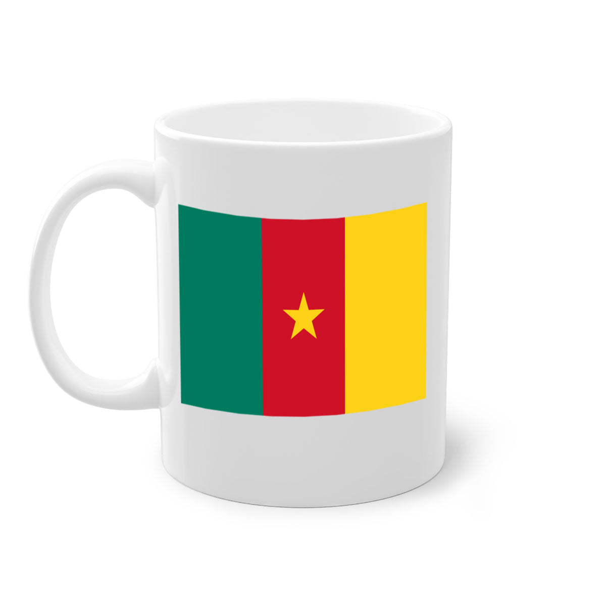 Cameroon 167# Mug featuring a glossy finish with a colored handle and interior, available in multiple colors.