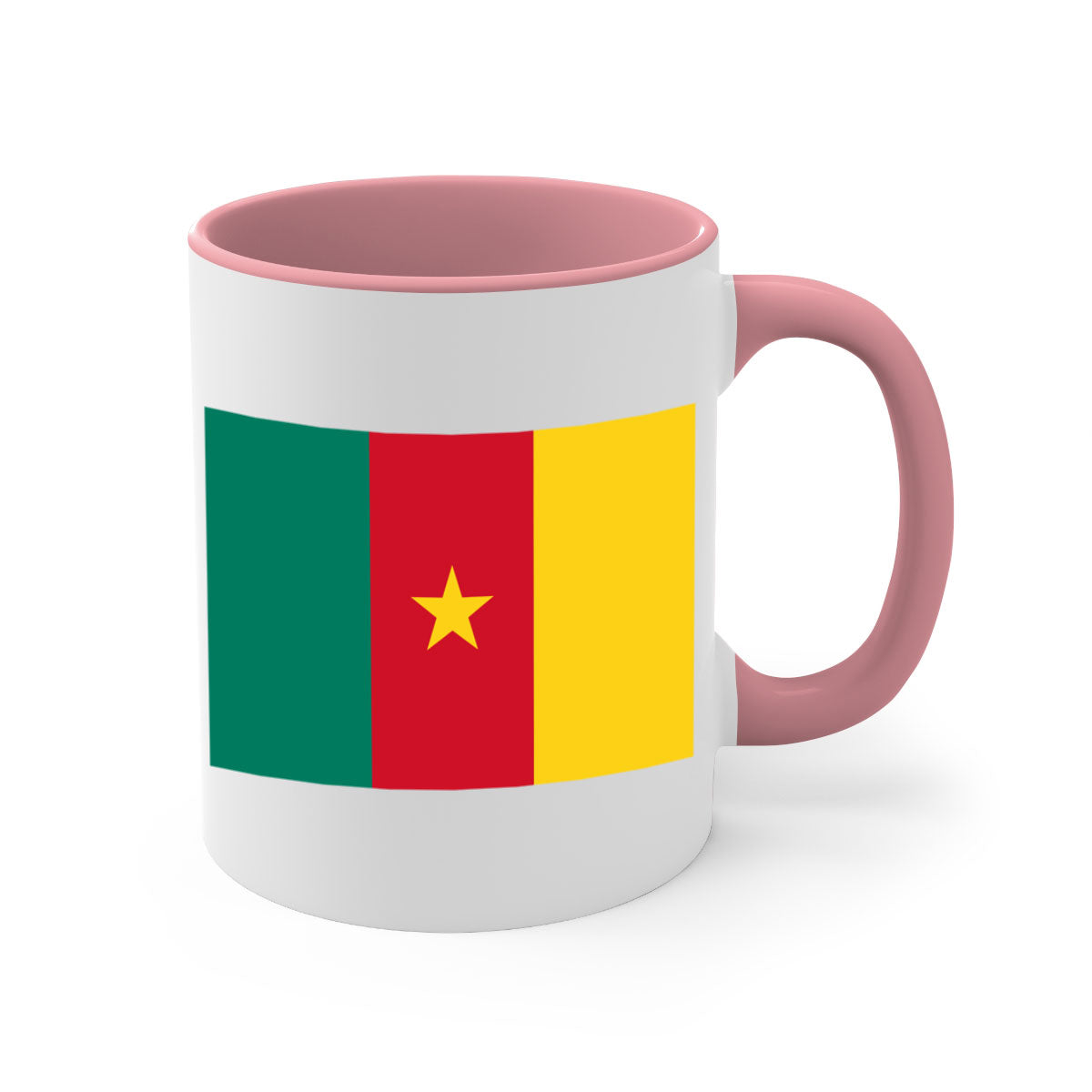 Cameroon 167# Mug featuring a glossy finish with a colored handle and interior, available in multiple colors.