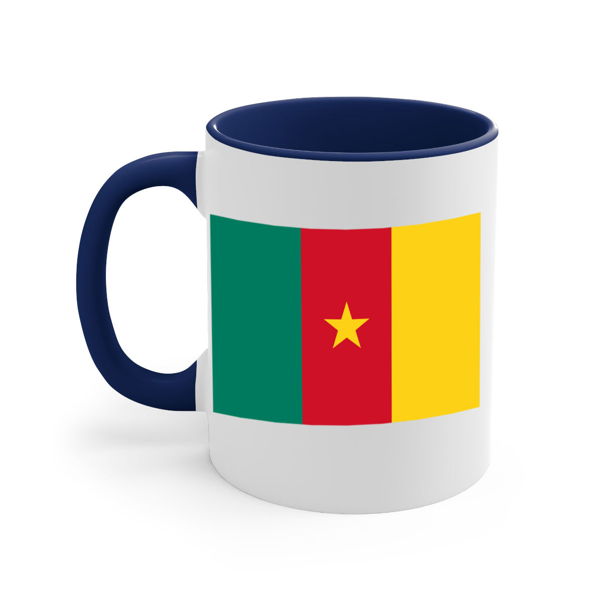 Cameroon 167# Mug featuring a glossy finish with a colored handle and interior, available in multiple colors.