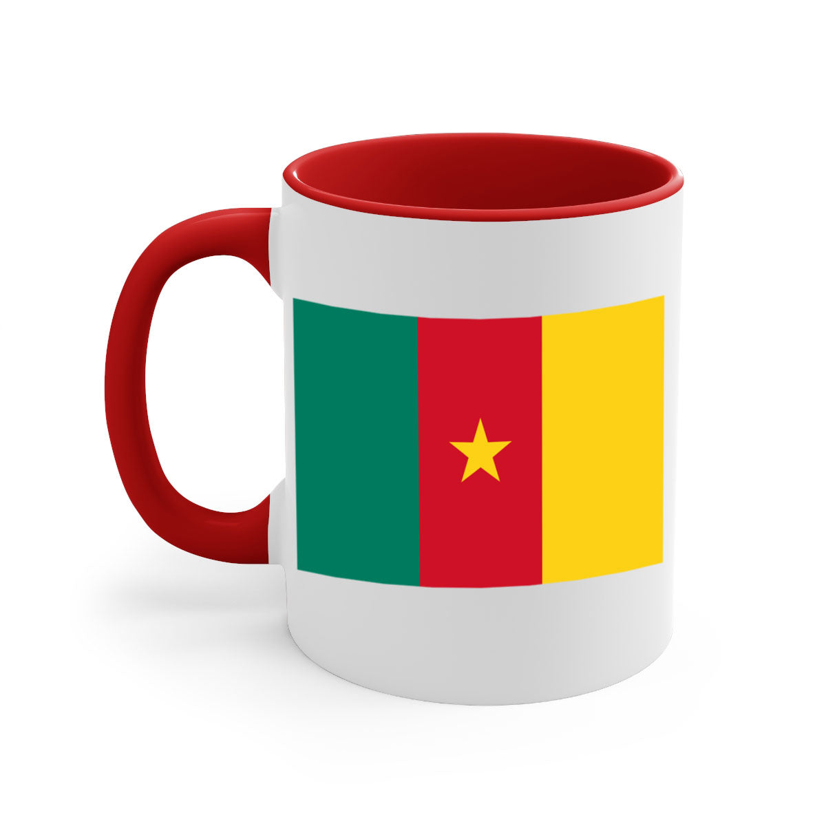 Cameroon 167# Mug featuring a glossy finish with a colored handle and interior, available in multiple colors.