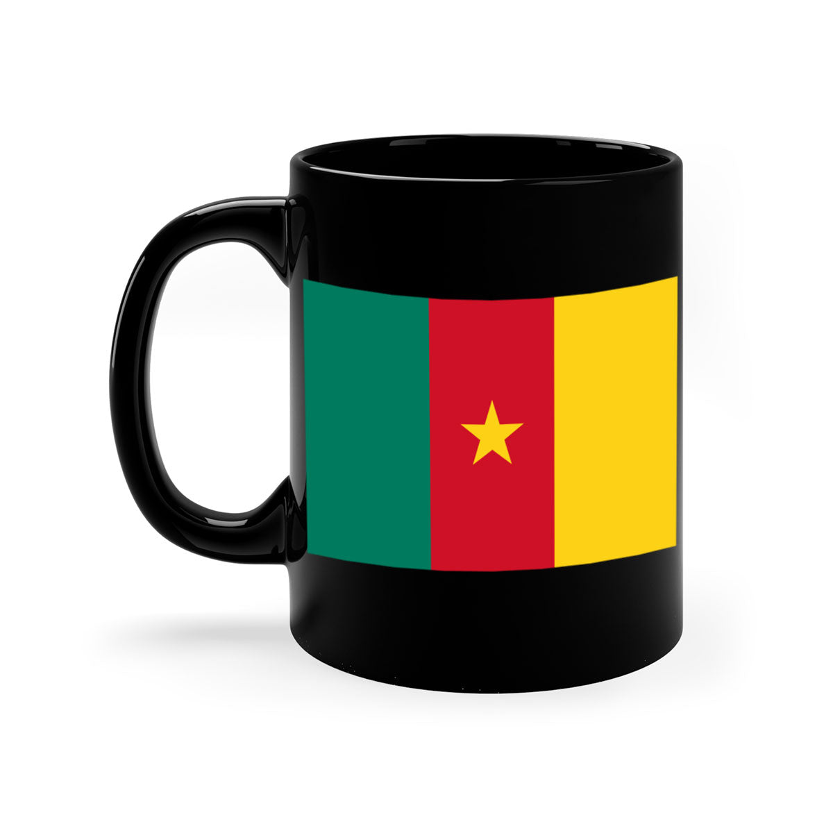 Cameroon 167# Mug featuring a glossy finish with a colored handle and interior, available in multiple colors.