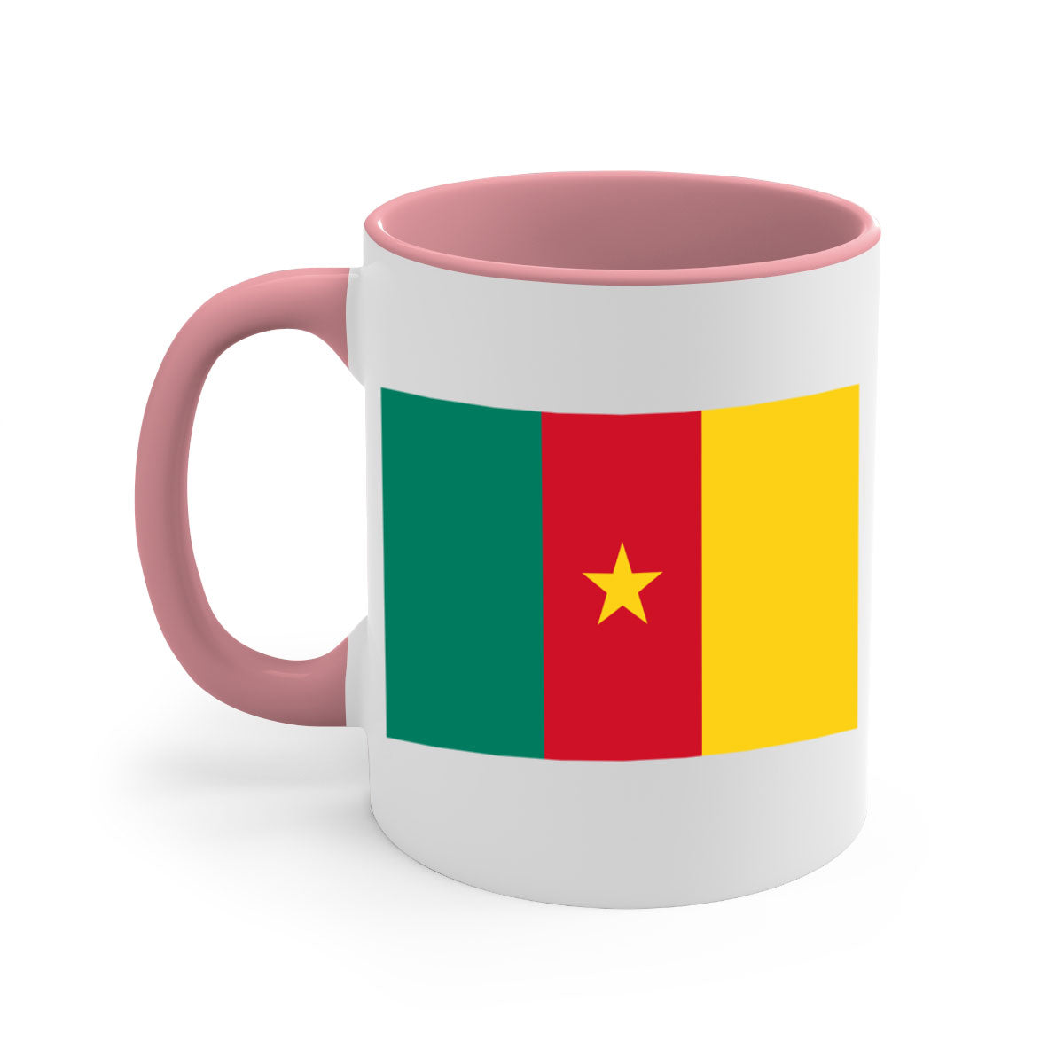 Cameroon 167# Mug featuring a glossy finish with a colored handle and interior, available in multiple colors.