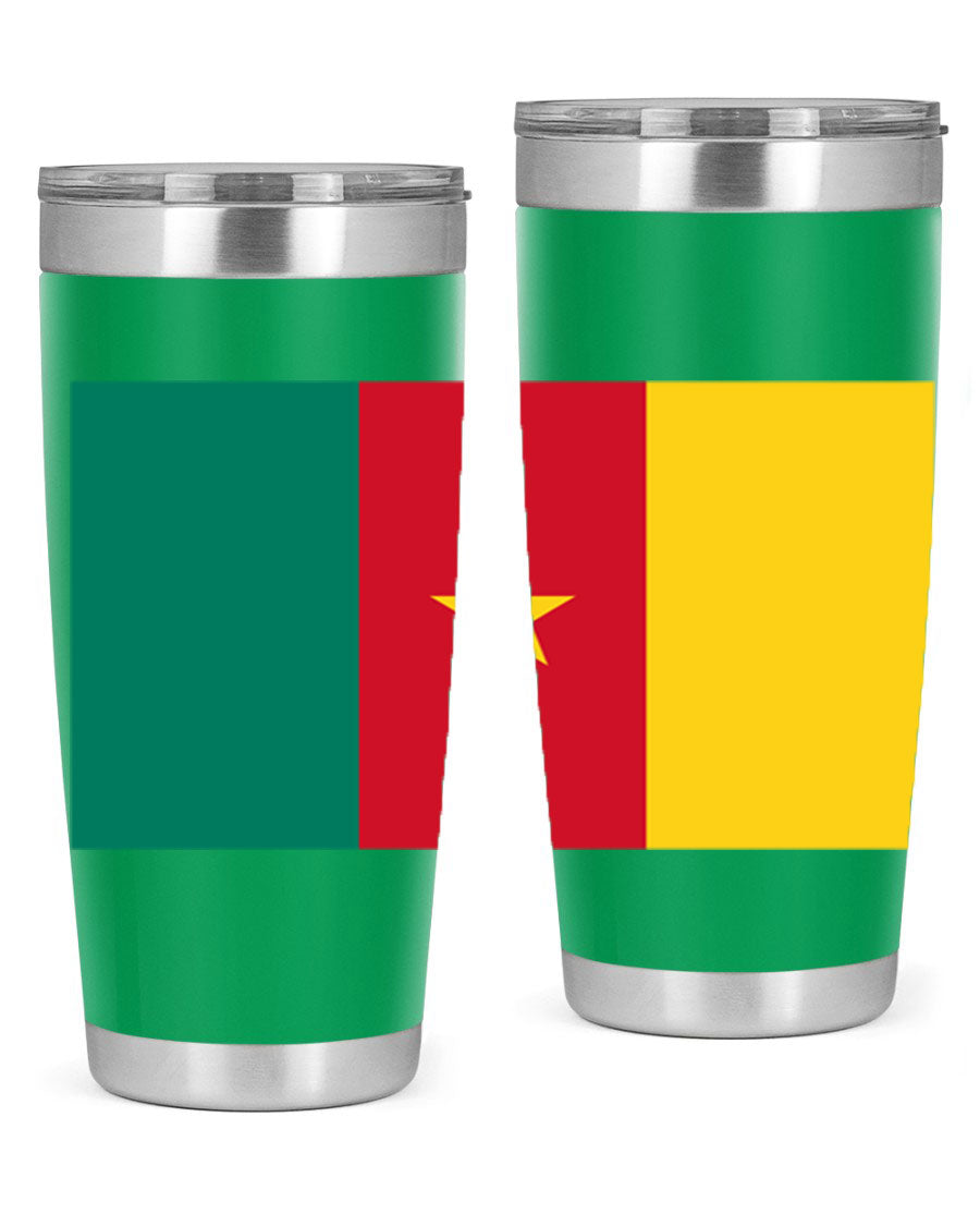 Cameroon 167# Tumbler featuring double wall vacuum stainless steel design with vibrant colors and a drink-thru lid.