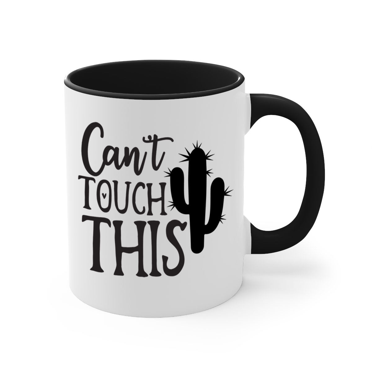 Can't Touch This 117# Kitchen Mug with a glossy finish, featuring a colored handle and interior, available in multiple colors.