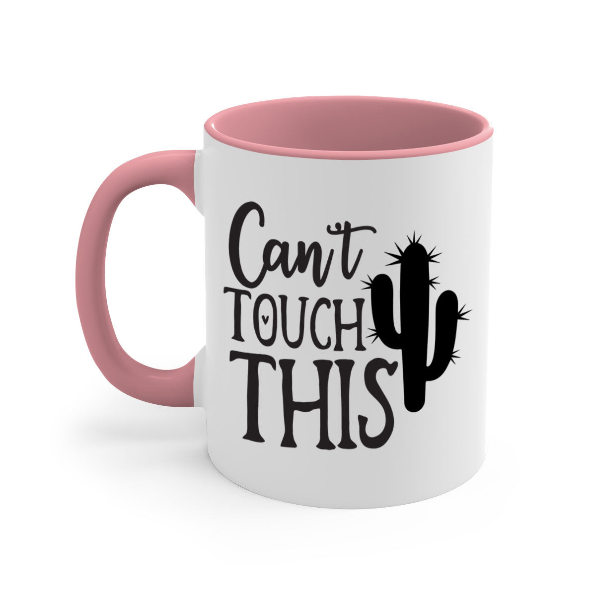 Can't Touch This 117# Kitchen Mug with a glossy finish, featuring a colored handle and interior, available in multiple colors.