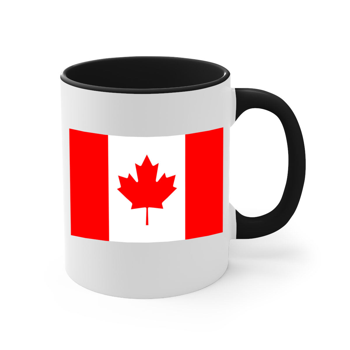 Canada 166# Mug featuring a two-tone design with a colored handle and glossy finish, available in multiple colors.