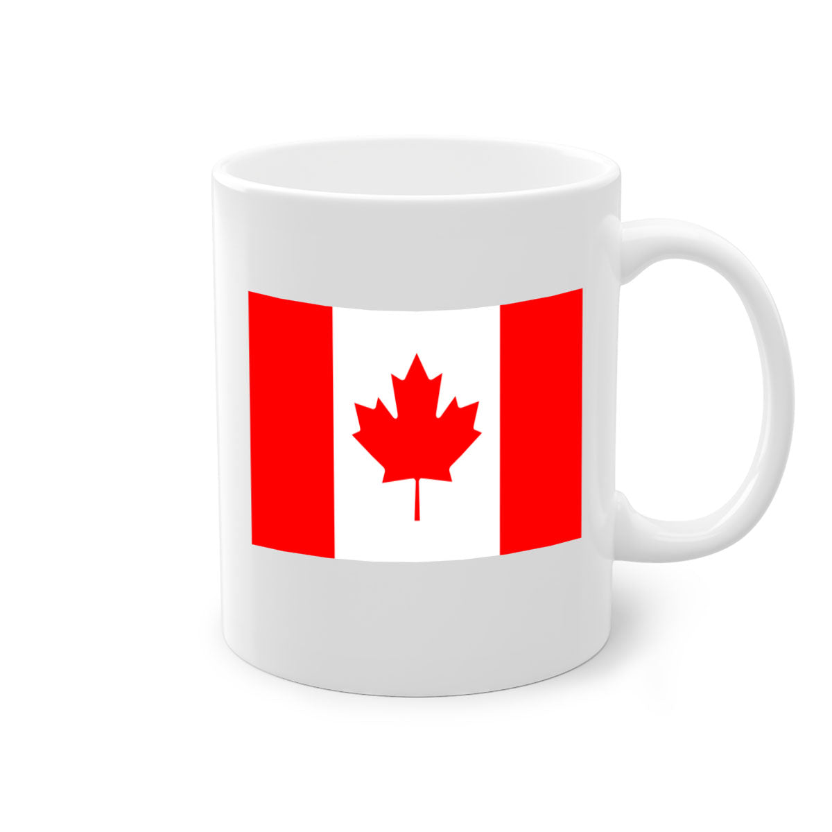 Canada 166# Mug featuring a two-tone design with a colored handle and glossy finish, available in multiple colors.