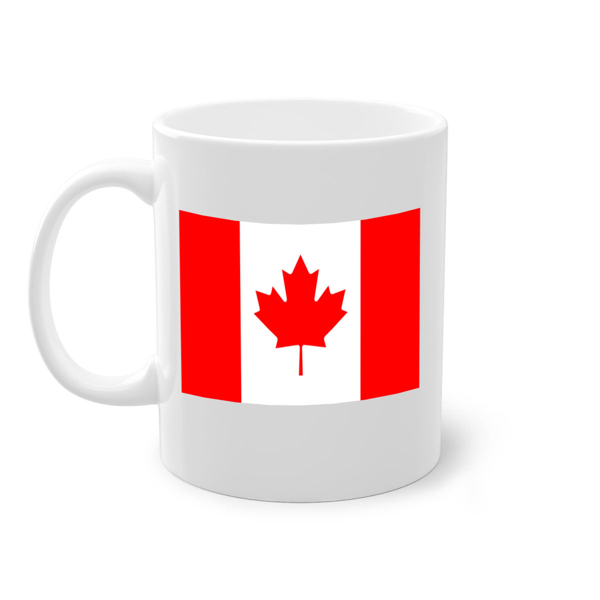 Canada 166# Mug featuring a two-tone design with a colored handle and glossy finish, available in multiple colors.