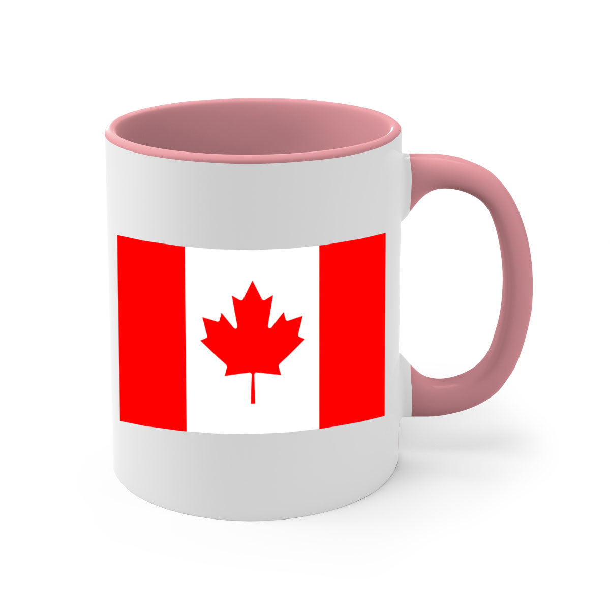 Canada 166# Mug featuring a two-tone design with a colored handle and glossy finish, available in multiple colors.