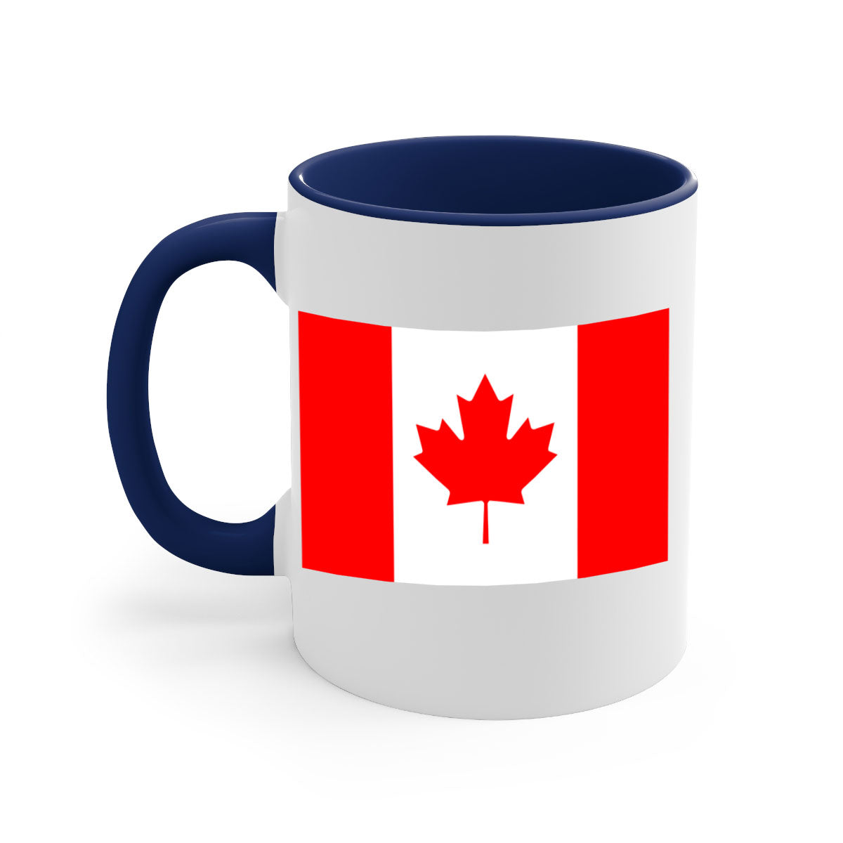 Canada 166# Mug featuring a two-tone design with a colored handle and glossy finish, available in multiple colors.