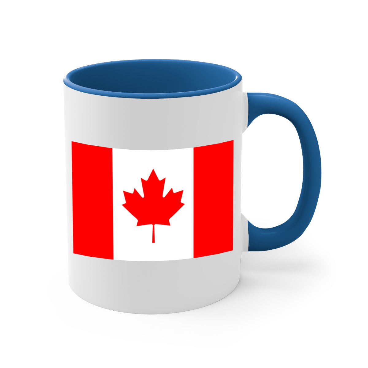 Canada 166# Mug featuring a two-tone design with a colored handle and glossy finish, available in multiple colors.