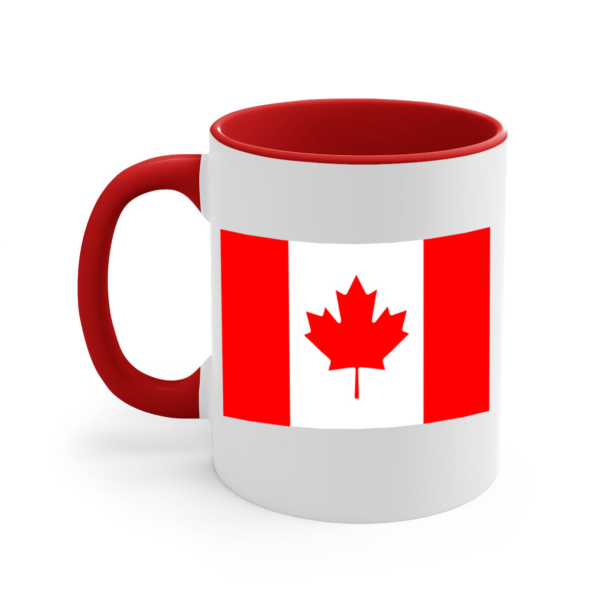 Canada 166# Mug featuring a two-tone design with a colored handle and glossy finish, available in multiple colors.