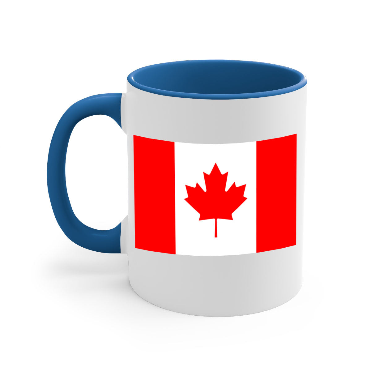 Canada 166# Mug featuring a two-tone design with a colored handle and glossy finish, available in multiple colors.