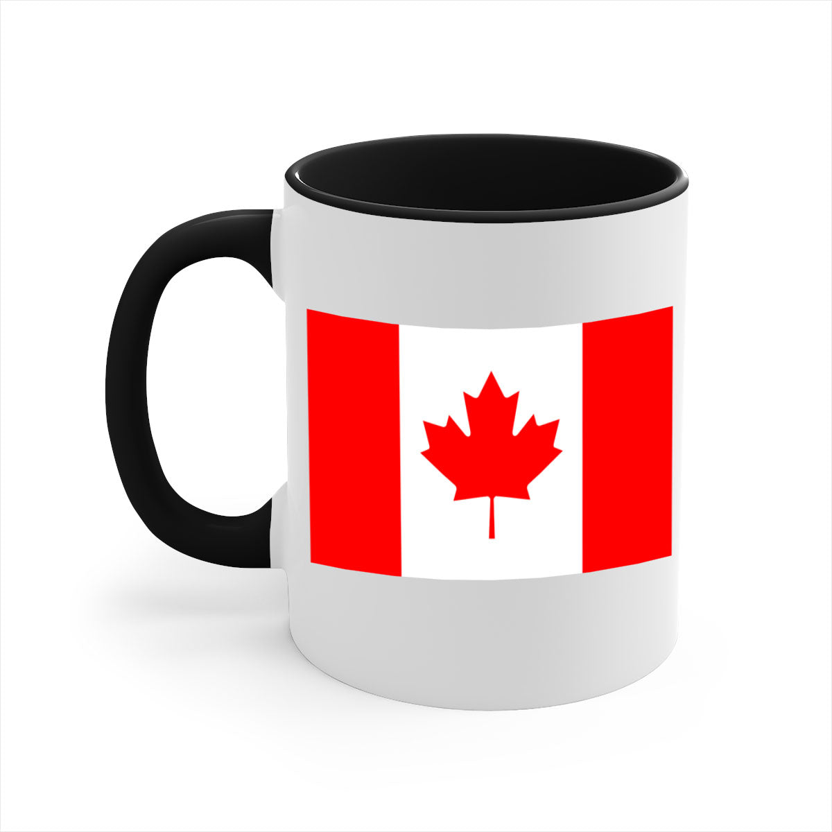 Canada 166# Mug featuring a two-tone design with a colored handle and glossy finish, available in multiple colors.