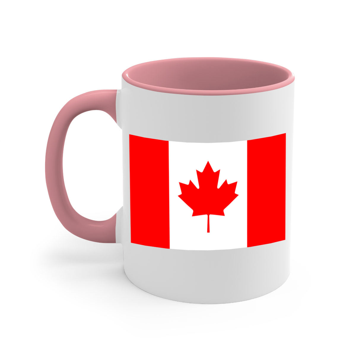 Canada 166# Mug featuring a two-tone design with a colored handle and glossy finish, available in multiple colors.