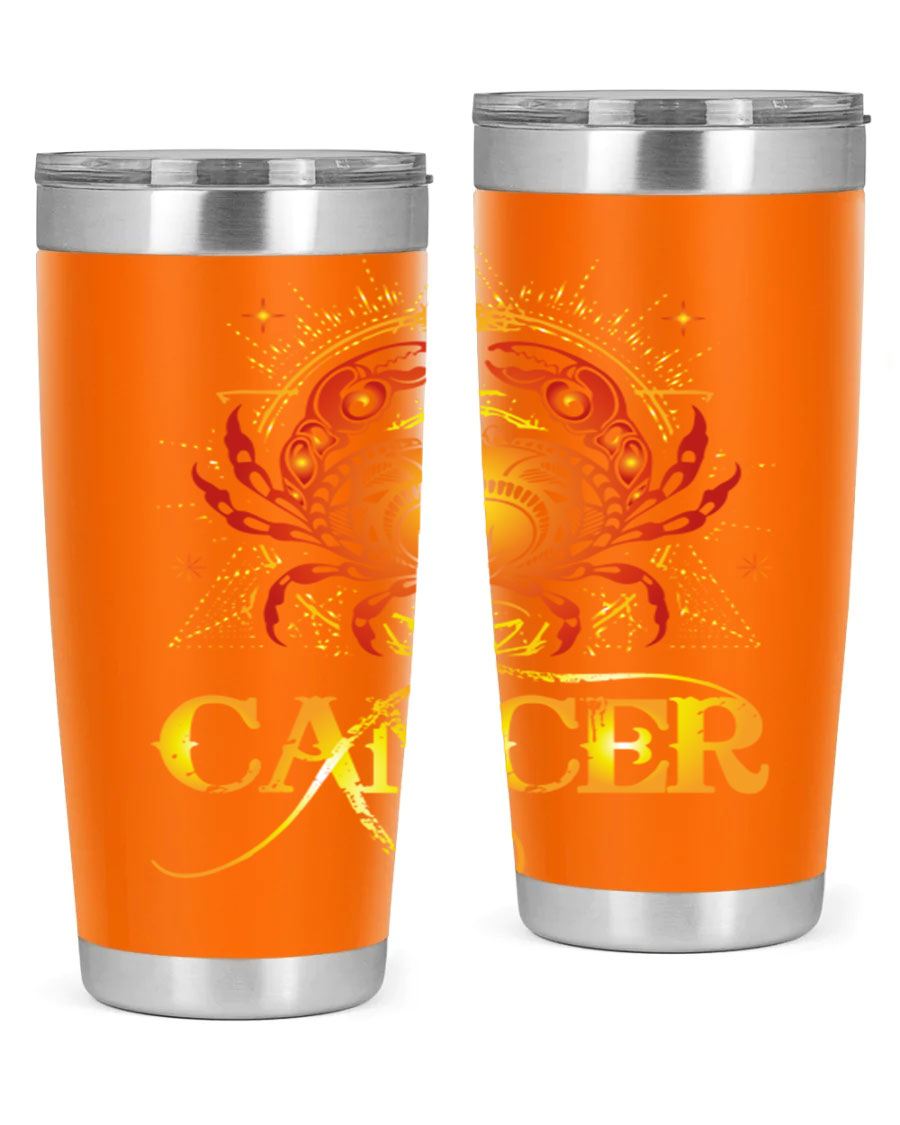 Cancer 163# Tumbler featuring a double wall vacuum stainless steel design, perfect for hot and cold beverages.