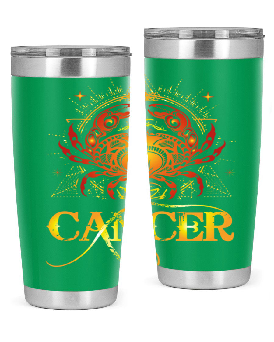 Cancer 163# Tumbler featuring a double wall vacuum stainless steel design, perfect for hot and cold beverages.