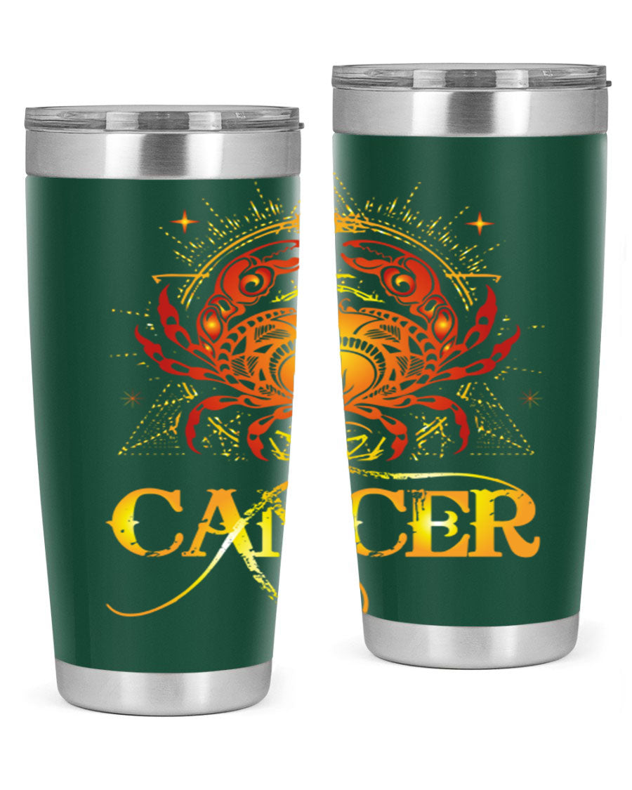 Cancer 163# Tumbler featuring a double wall vacuum stainless steel design, perfect for hot and cold beverages.