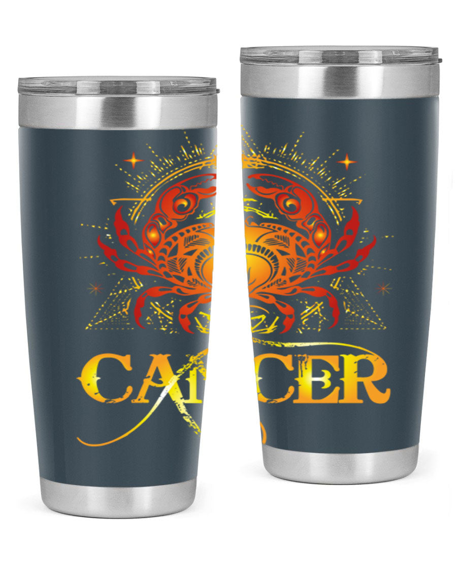 Cancer 163# Tumbler featuring a double wall vacuum stainless steel design, perfect for hot and cold beverages.