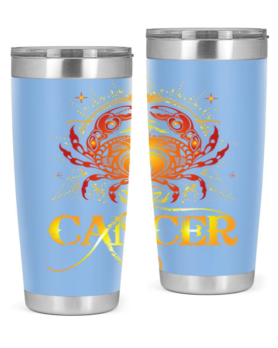 Cancer 163# Tumbler featuring a double wall vacuum stainless steel design, perfect for hot and cold beverages.