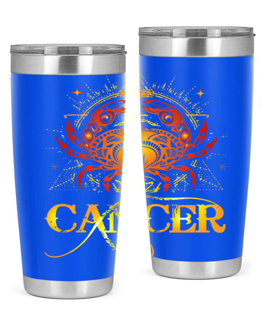 Cancer 163# Tumbler featuring a double wall vacuum stainless steel design, perfect for hot and cold beverages.