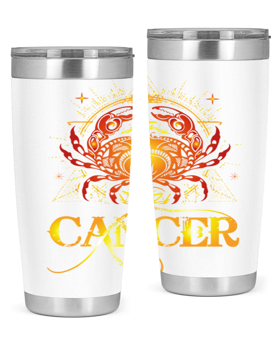 Cancer 163# Tumbler featuring a double wall vacuum stainless steel design, perfect for hot and cold beverages.