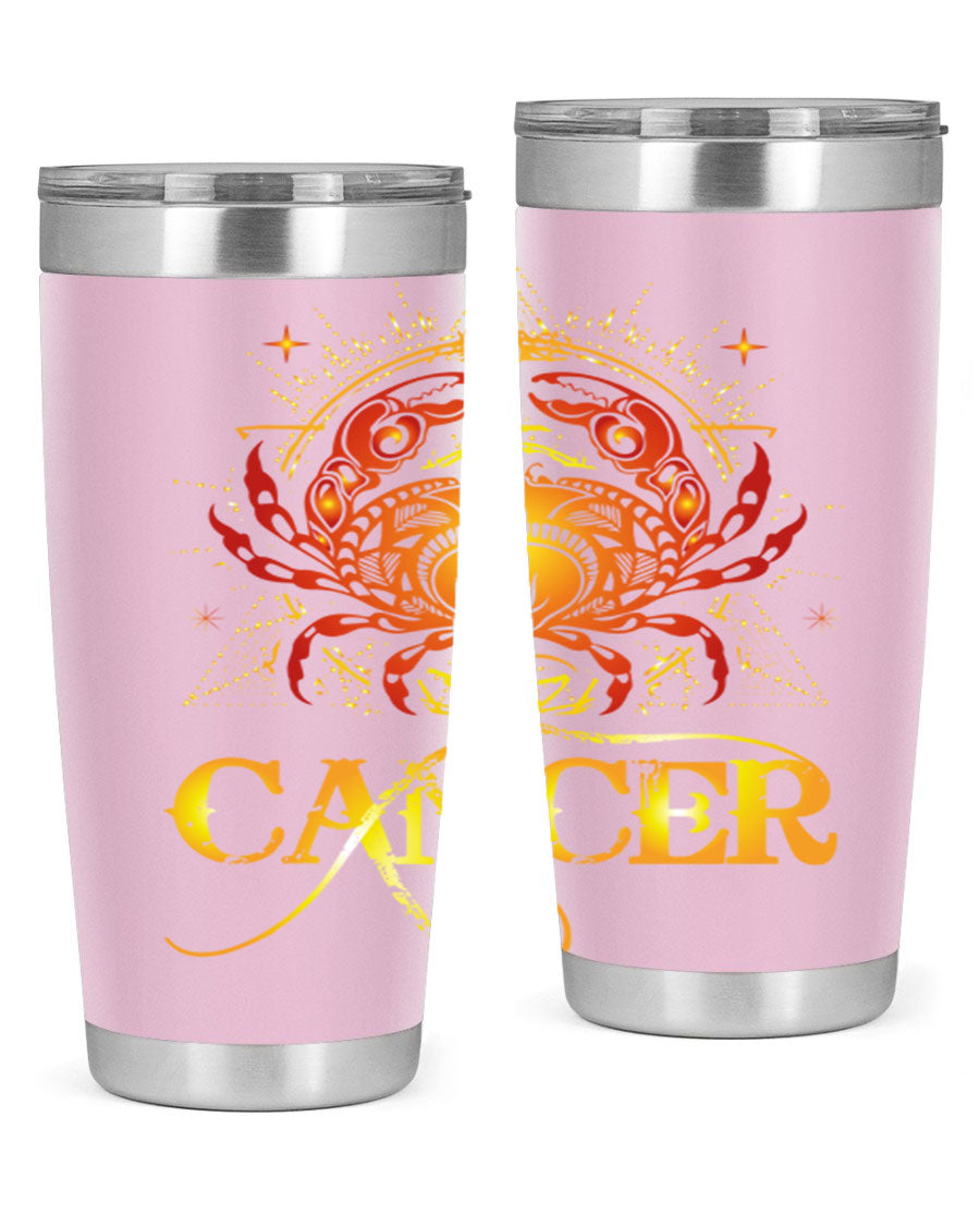 Cancer 163# Tumbler featuring a double wall vacuum stainless steel design, perfect for hot and cold beverages.