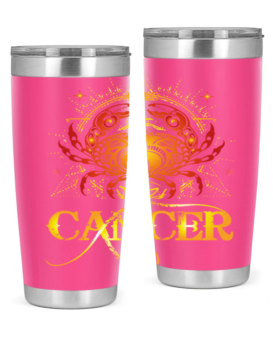 Cancer 163# Tumbler featuring a double wall vacuum stainless steel design, perfect for hot and cold beverages.