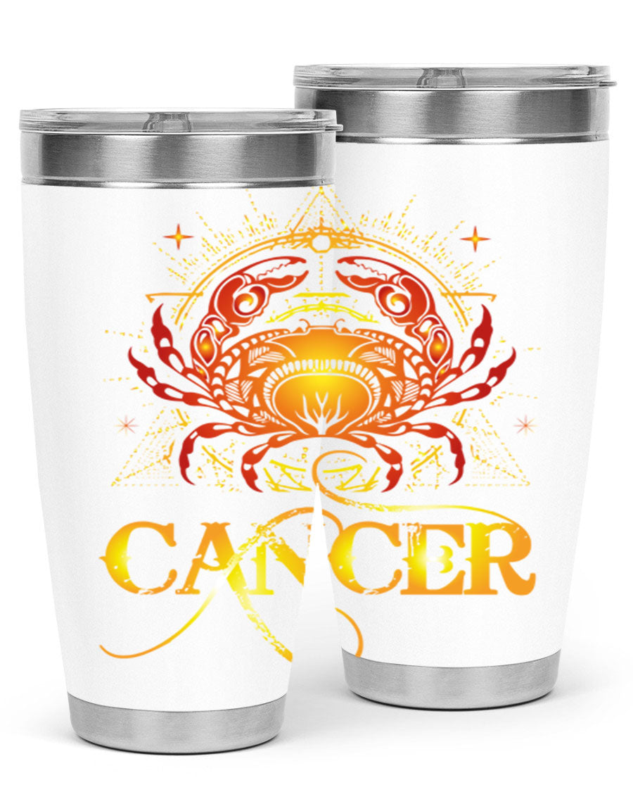 Cancer 163# Tumbler featuring a double wall vacuum stainless steel design, perfect for hot and cold beverages.