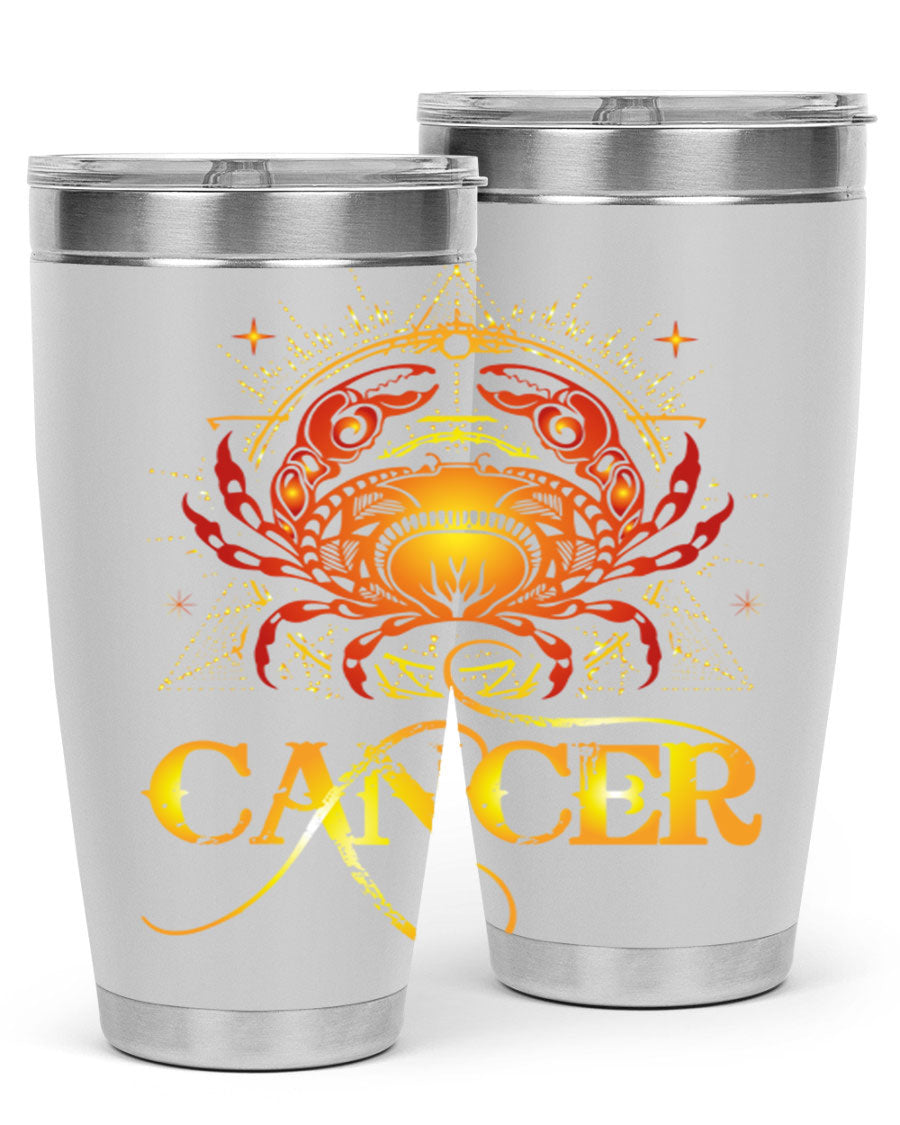 Cancer 163# Tumbler featuring a double wall vacuum stainless steel design, perfect for hot and cold beverages.