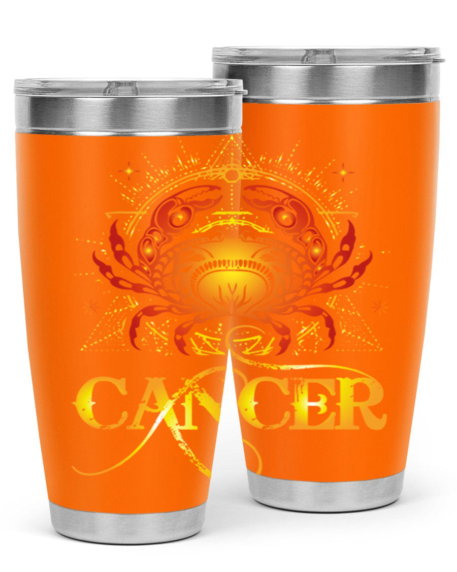 Cancer 163# Tumbler featuring a double wall vacuum stainless steel design, perfect for hot and cold beverages.