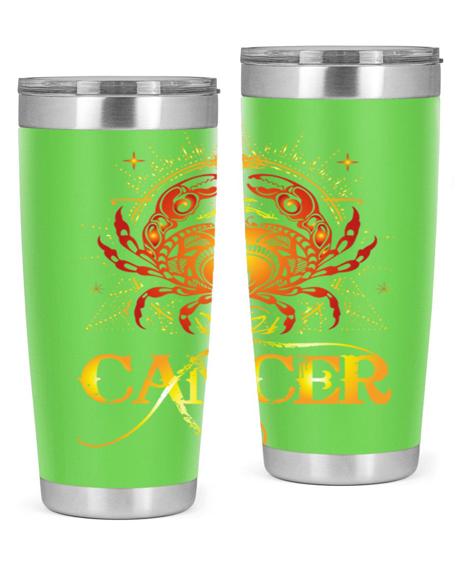 Cancer 163# Tumbler featuring a double wall vacuum stainless steel design, perfect for hot and cold beverages.