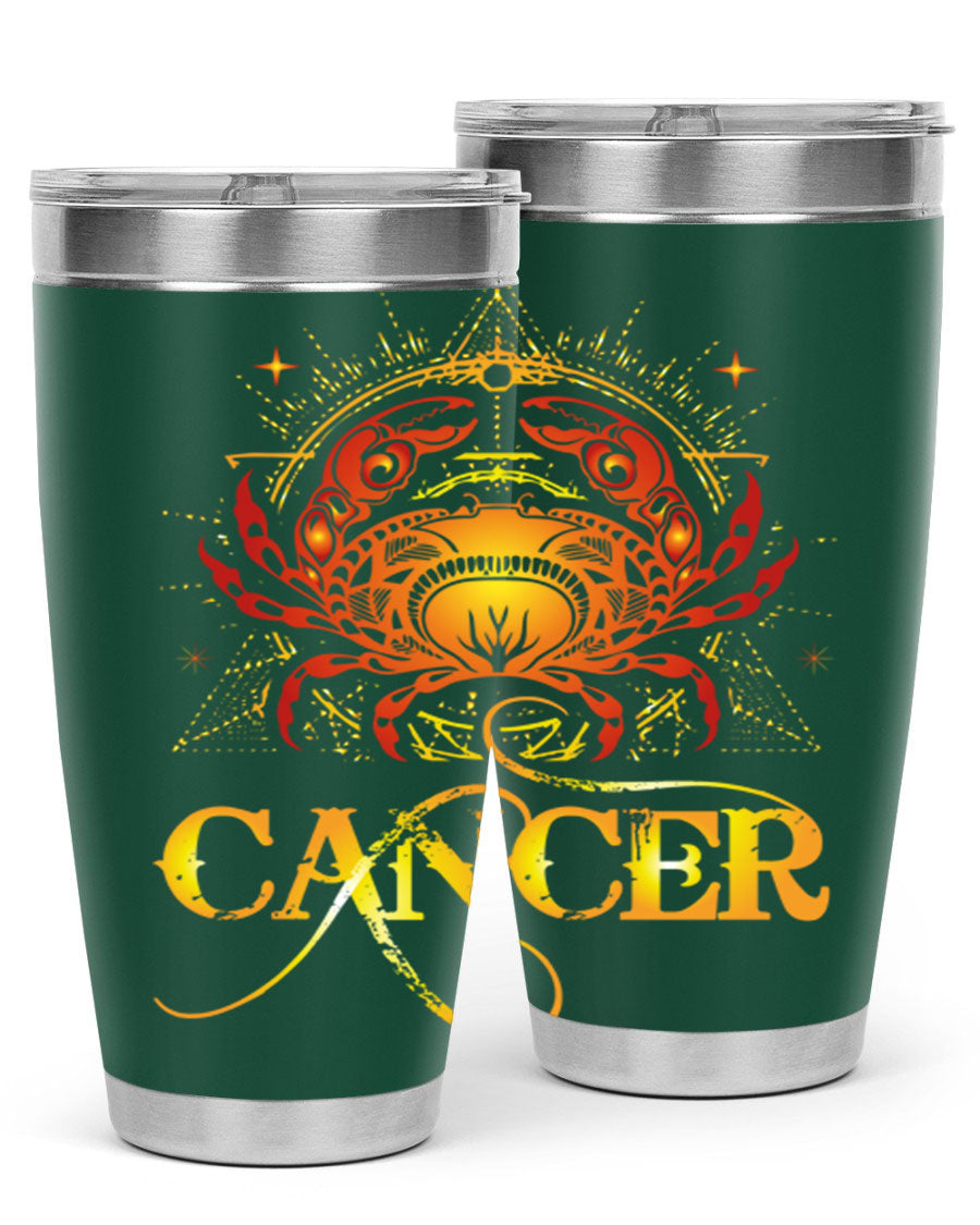 Cancer 163# Tumbler featuring a double wall vacuum stainless steel design, perfect for hot and cold beverages.