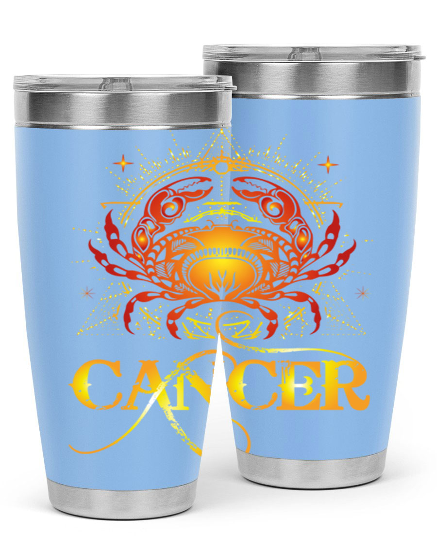 Cancer 163# Tumbler featuring a double wall vacuum stainless steel design, perfect for hot and cold beverages.