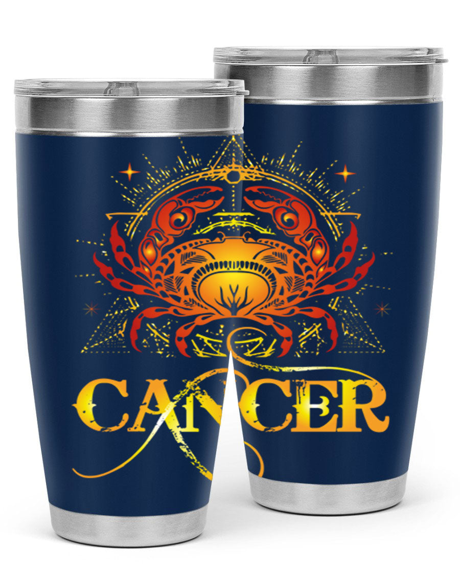 Cancer 163# Tumbler featuring a double wall vacuum stainless steel design, perfect for hot and cold beverages.