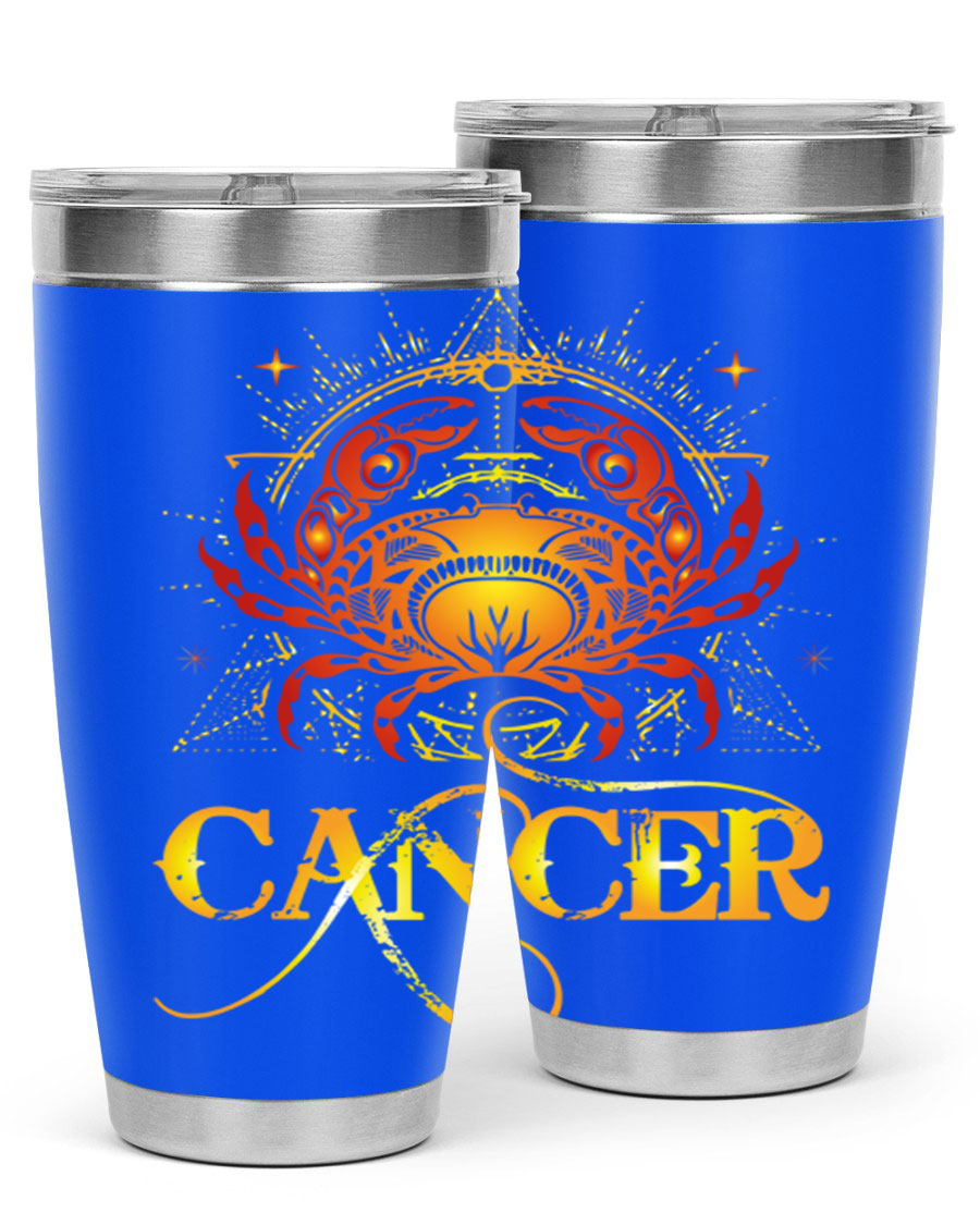 Cancer 163# Tumbler featuring a double wall vacuum stainless steel design, perfect for hot and cold beverages.