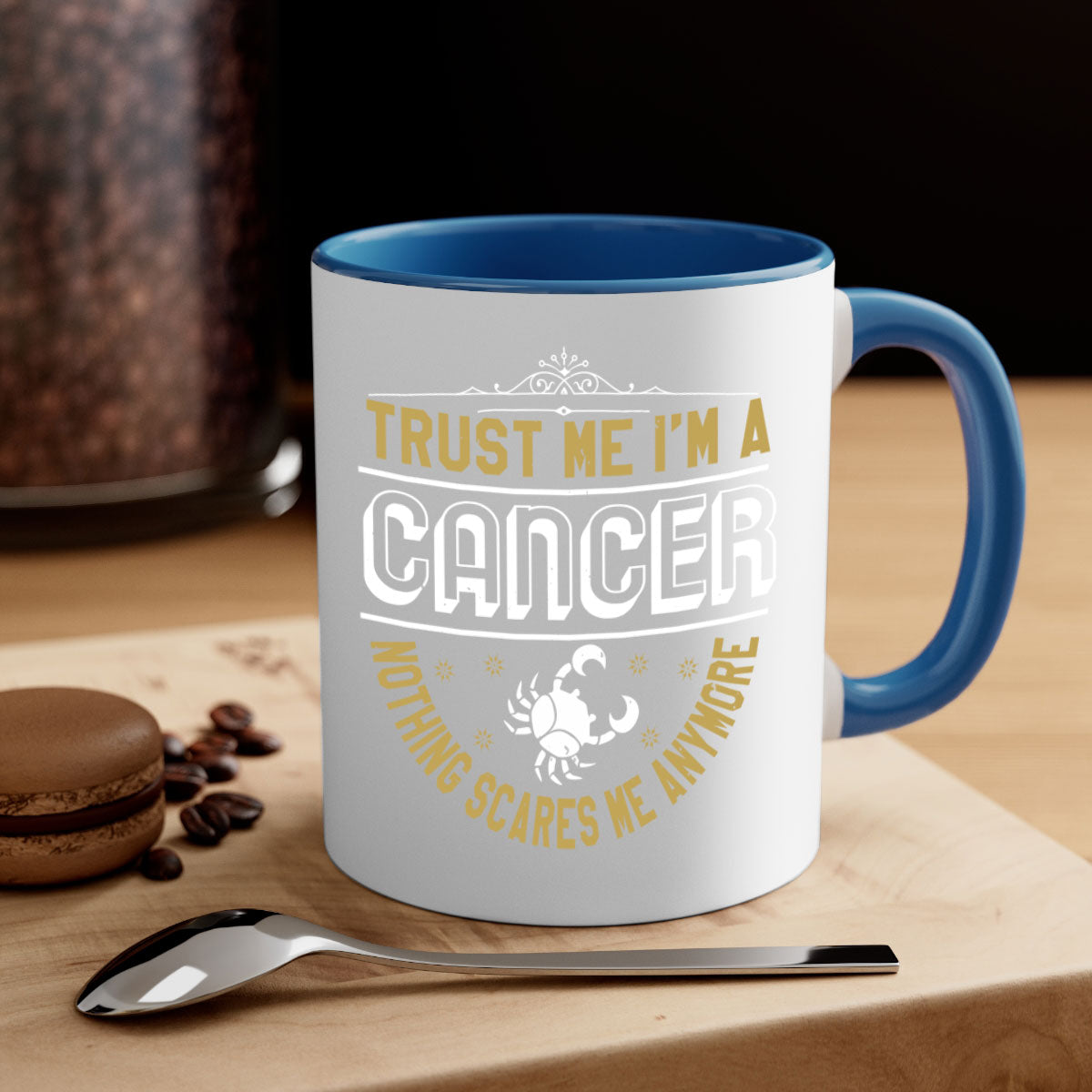 Cancer 177# Zodiac Mug with a glossy finish, featuring a colored handle and interior, available in five colors.