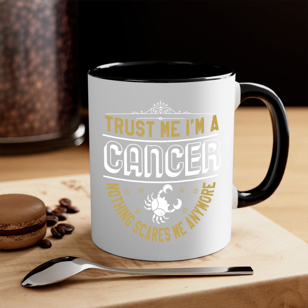 Cancer 177# Zodiac Mug with a glossy finish, featuring a colored handle and interior, available in five colors.