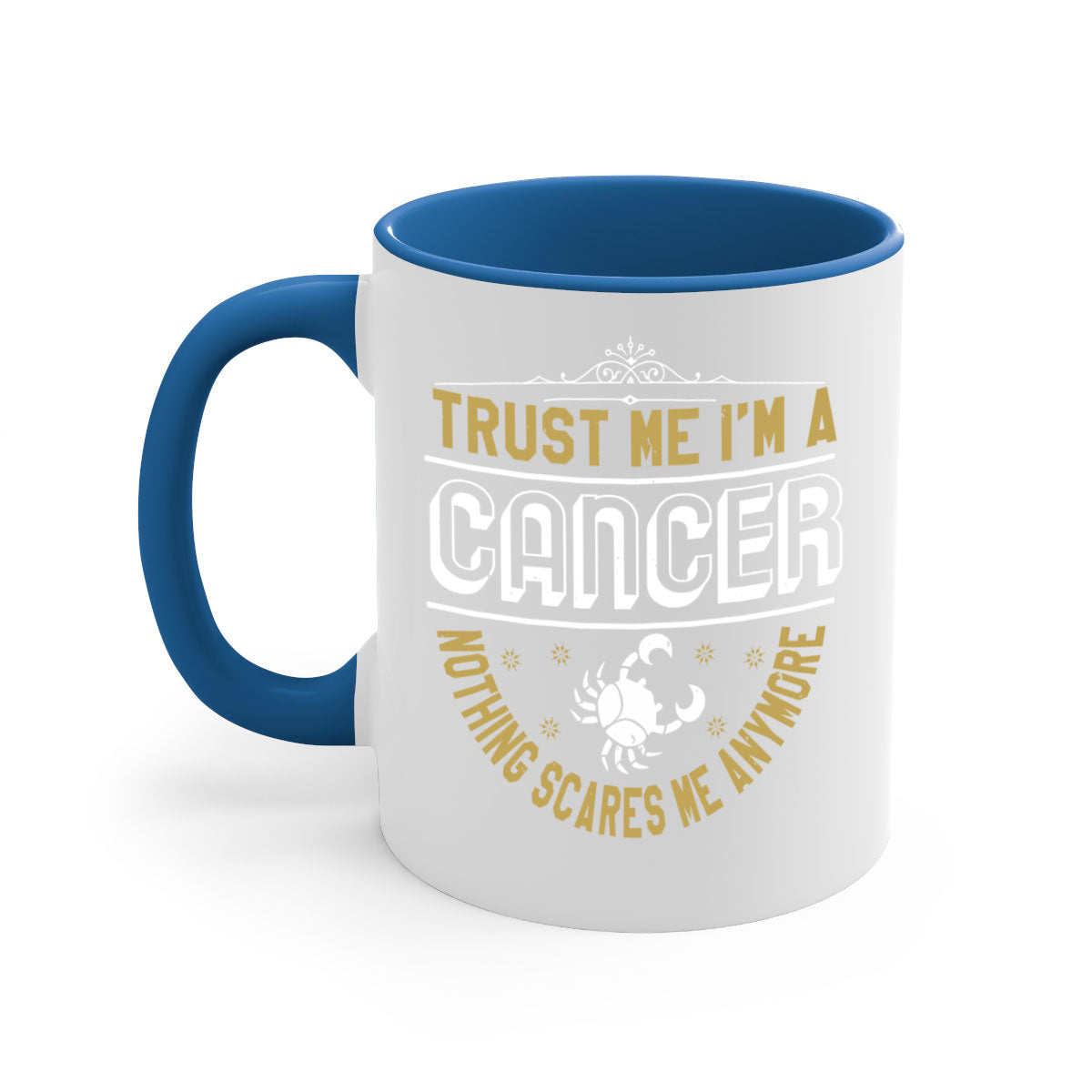 Cancer 177# Zodiac Mug with a glossy finish, featuring a colored handle and interior, available in five colors.