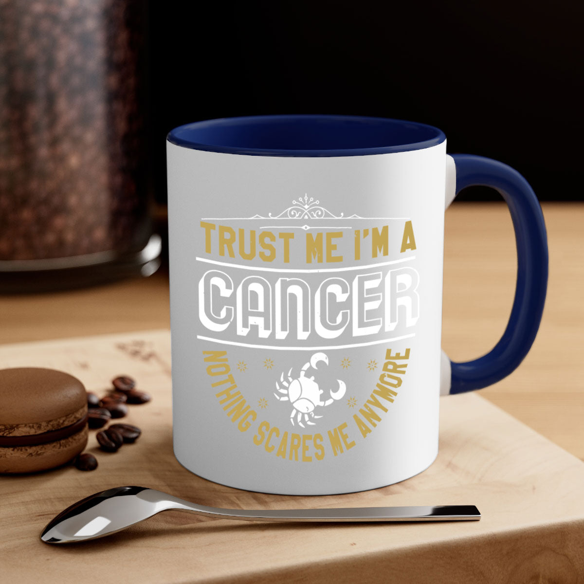 Cancer 177# Zodiac Mug with a glossy finish, featuring a colored handle and interior, available in five colors.