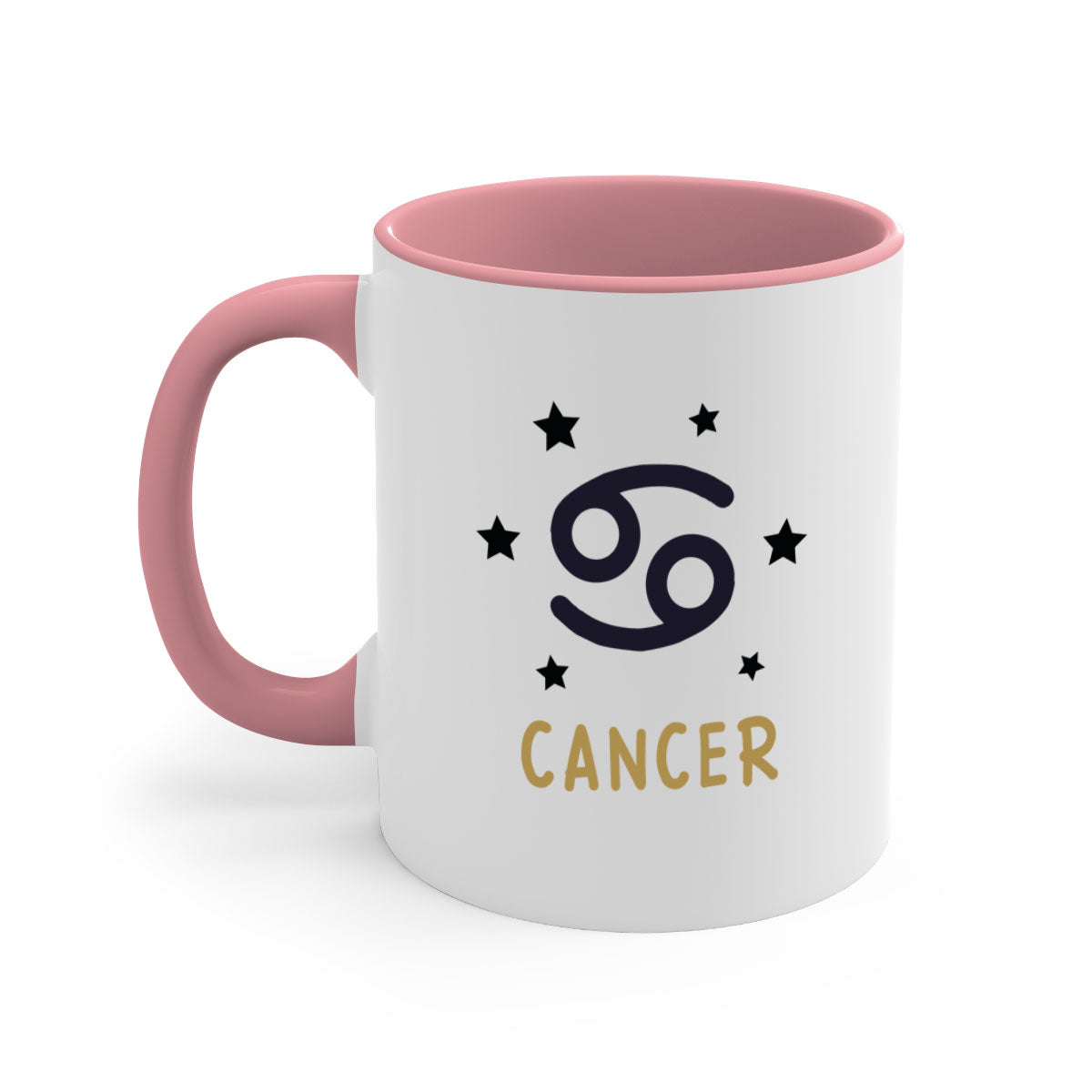 Cancer 172# Zodiac Mug with colorful handle and glossy finish, available in multiple colors and sizes.